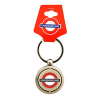 Round metal keyring - Underground <br /><br /> 38mm diameter