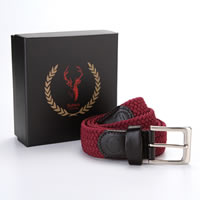 Mens Belt Burgundy with Waist 32-38