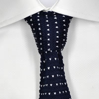 100% Silk Handmade Mens Knitted Tie - Gift Boxed