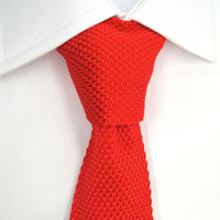 100% Silk Handmade Mens Knitted Tie - Gift Boxed