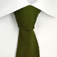 100% Silk Handmade Mens Knitted Tie - Gift Boxed