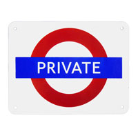 215 x 165mm underground logo signs - medium