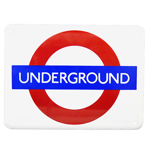 Underdown Sign London Gifts : Metal Underground Signs small - Underground