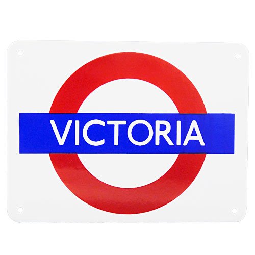 London Gifts : Metal Underground Signs small - Victoria